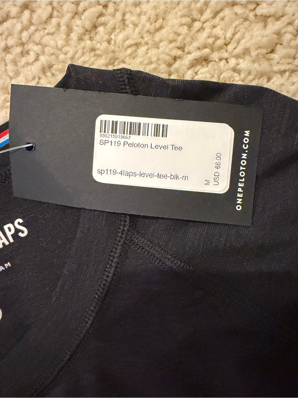 Peloton Men's black Short-Sleeve Logo Tee NET - Picture 5 of 5